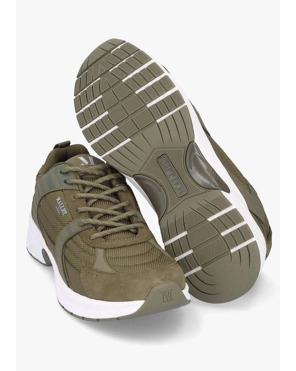 Mallet Green Holloway Reflect Khaki Trainers