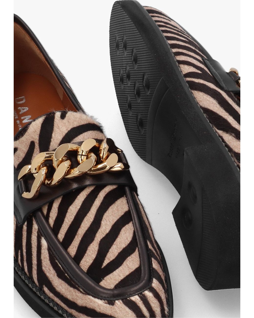 Daniel White Zebra Pony Hair Loafers