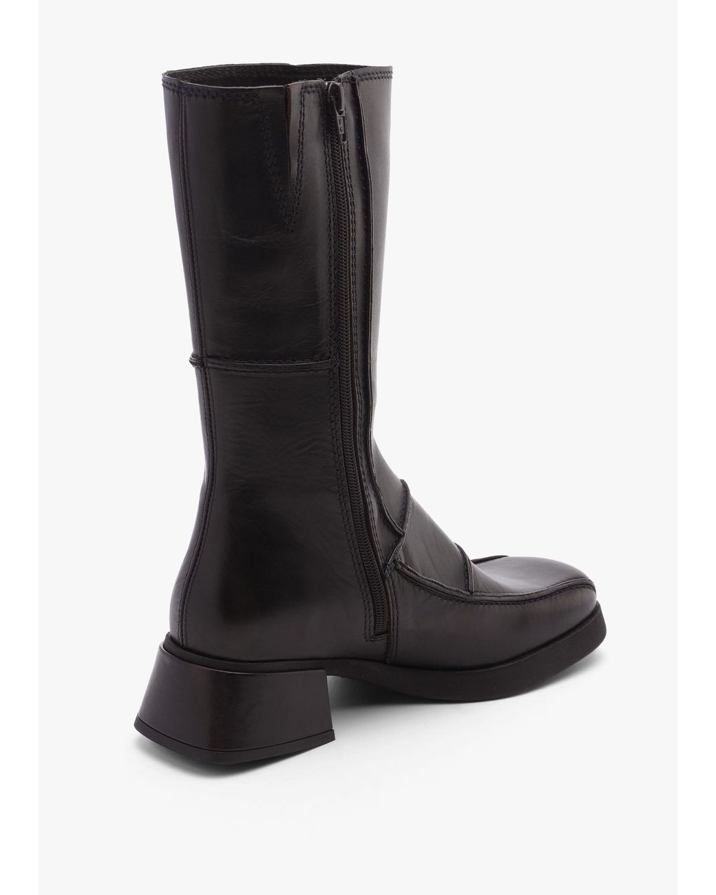 Miista Black Neaera Block Heel Calf Boots