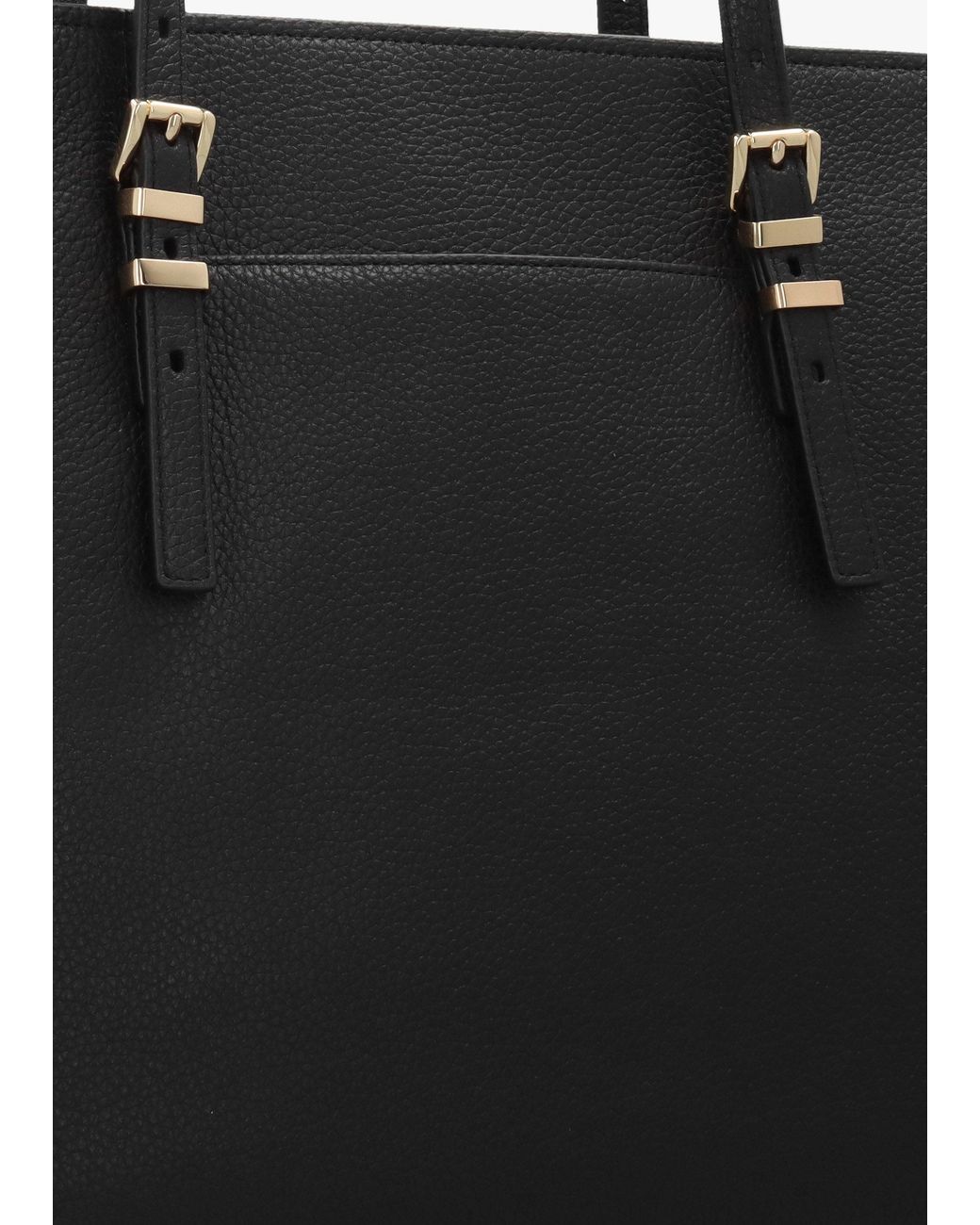 Michael Kors Black Quinn Large Pebbled Leather Tote Bag