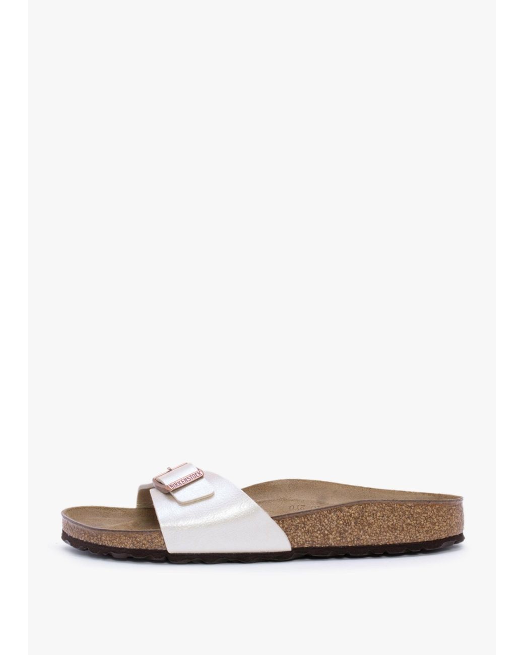 Birkenstock White Madrid Graceful Pearl Birko-Flor Mules