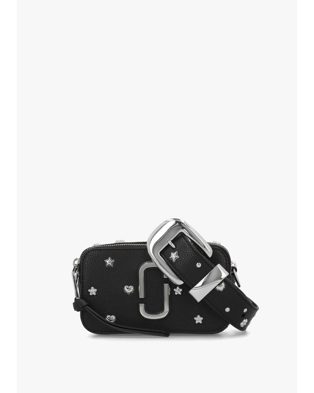 Marc Jacobs Black The Snapshot Mini Icon Studs Multi Leather Camera Bag