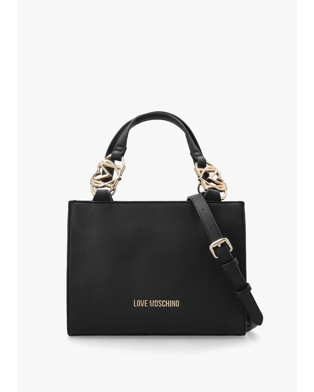 Love Moschino Black Pebbled Shopper Bag