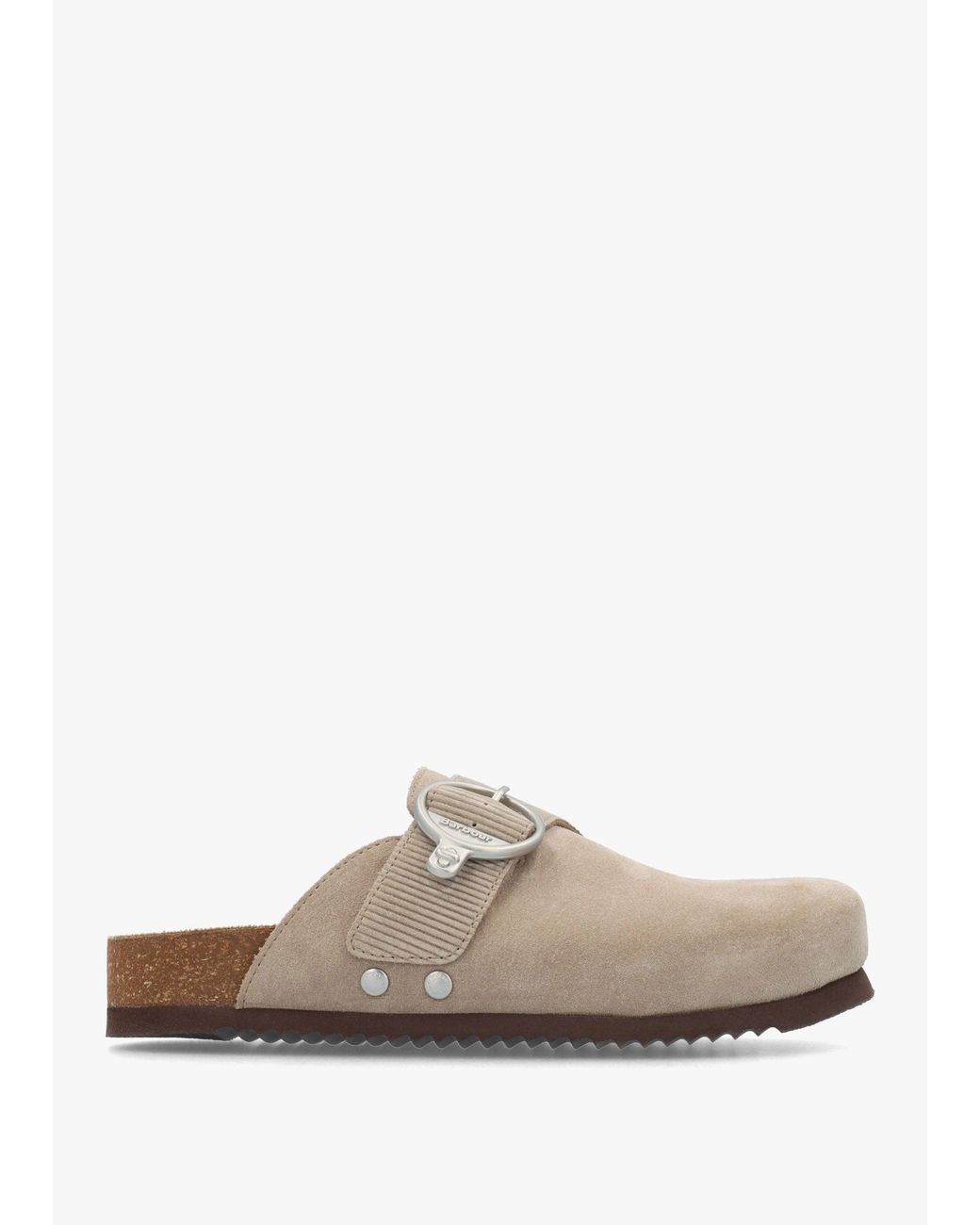 Barbour White Kyra Taupe Closed Toe Sandals