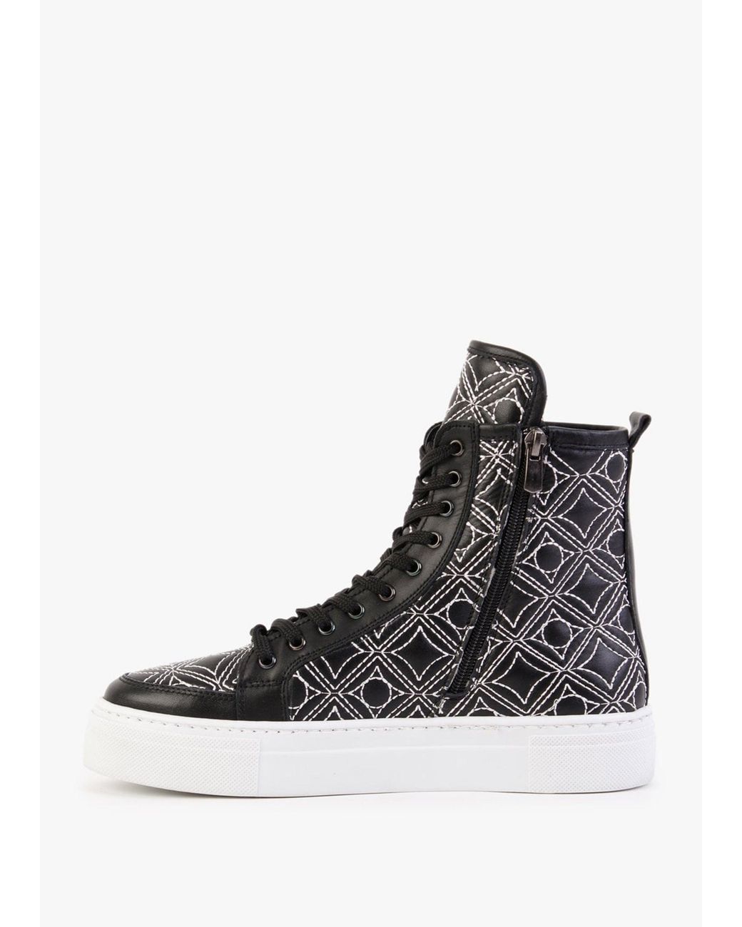 Daniel Black Bimpani Quilted High Top Trainers