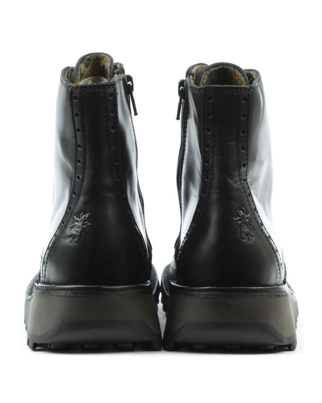 fly lace up ankle boots