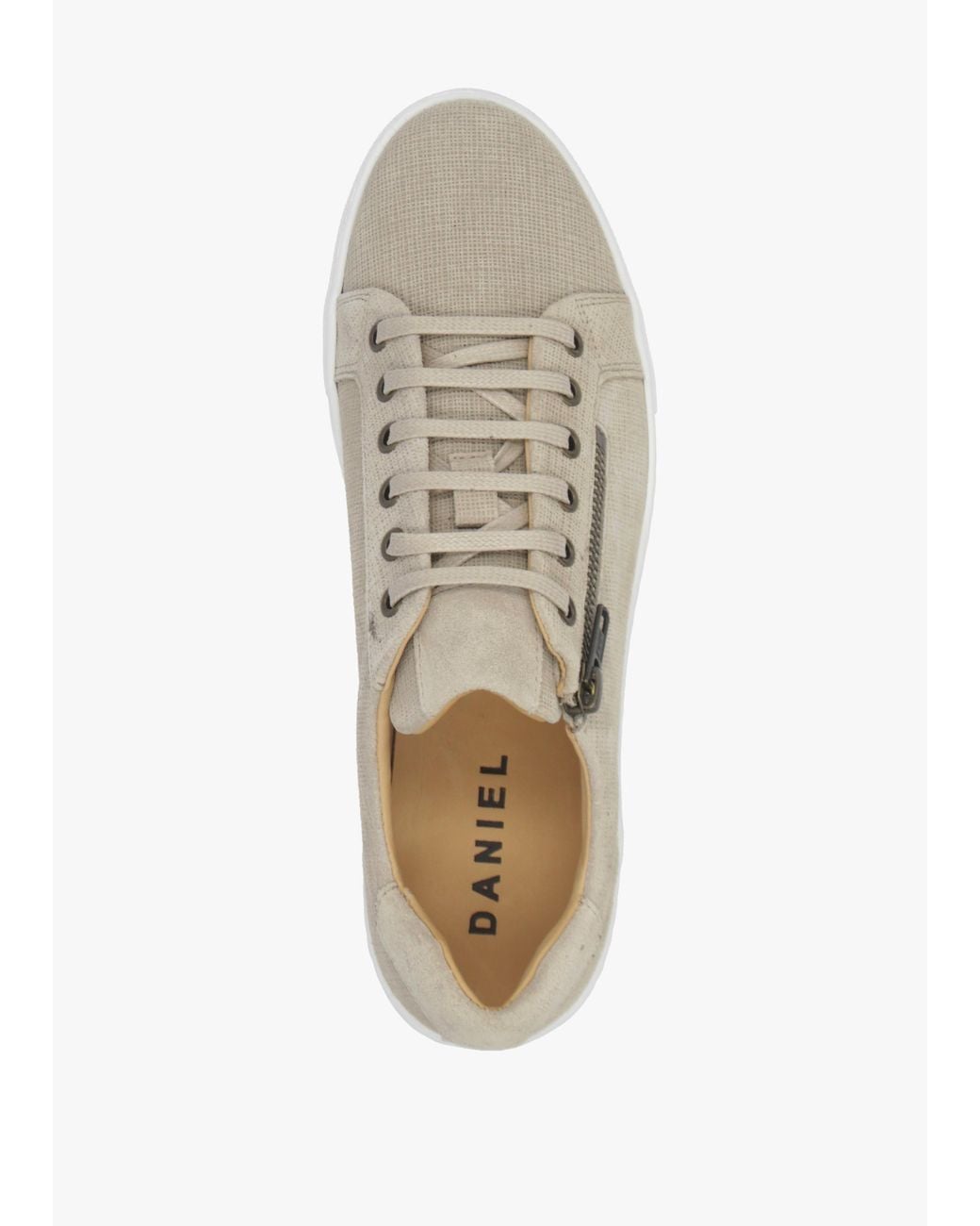 Daniel White Vippy Textured Suede Flatform Trainers