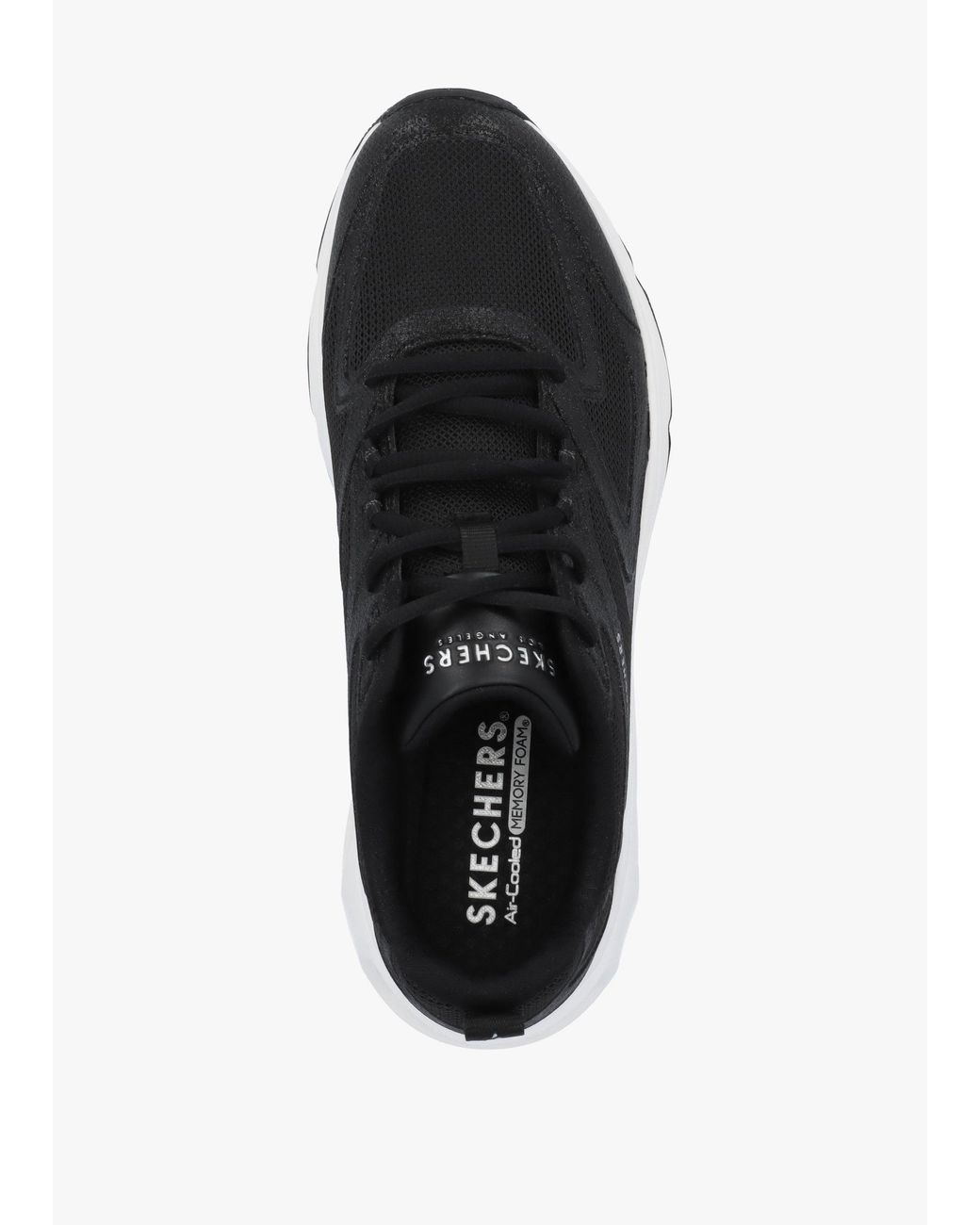 Skechers White Tres-Air Uno Glit-Airy Trainers