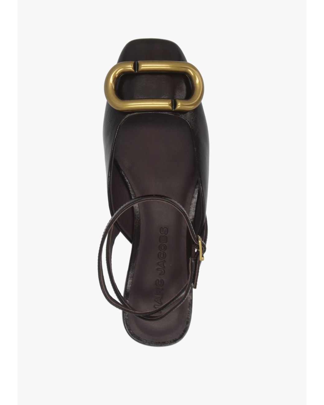 Marc Jacobs White The Pop J Marc Fondant Leather Closed Toe Sandals