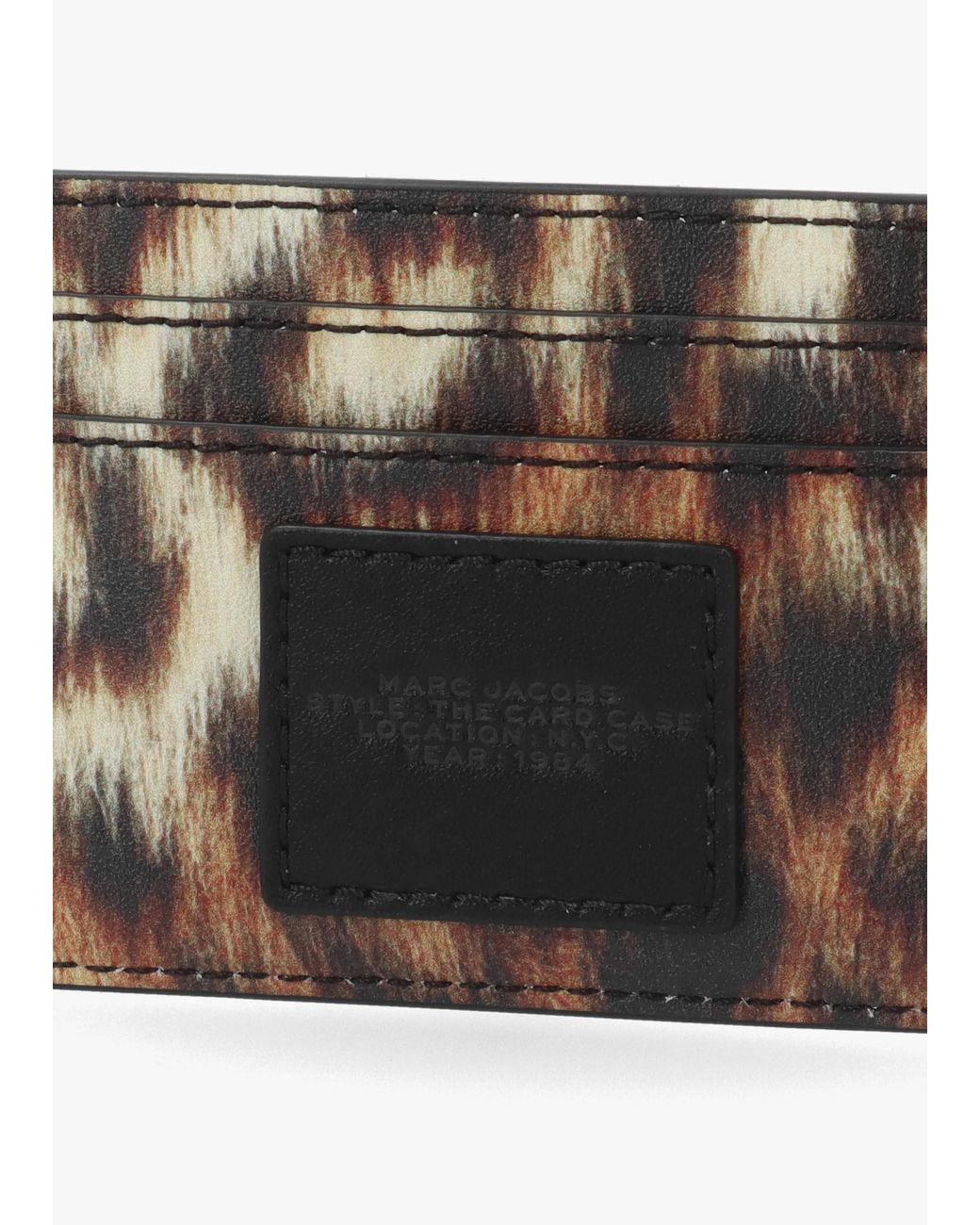 Marc Jacobs Brown The Leopard Multi Card Case