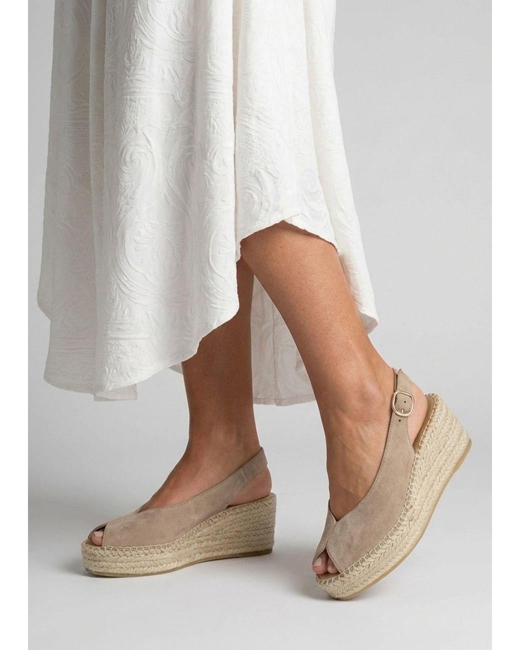 Daniel Natural Jeep Peep Toe Wedge Espadrilles