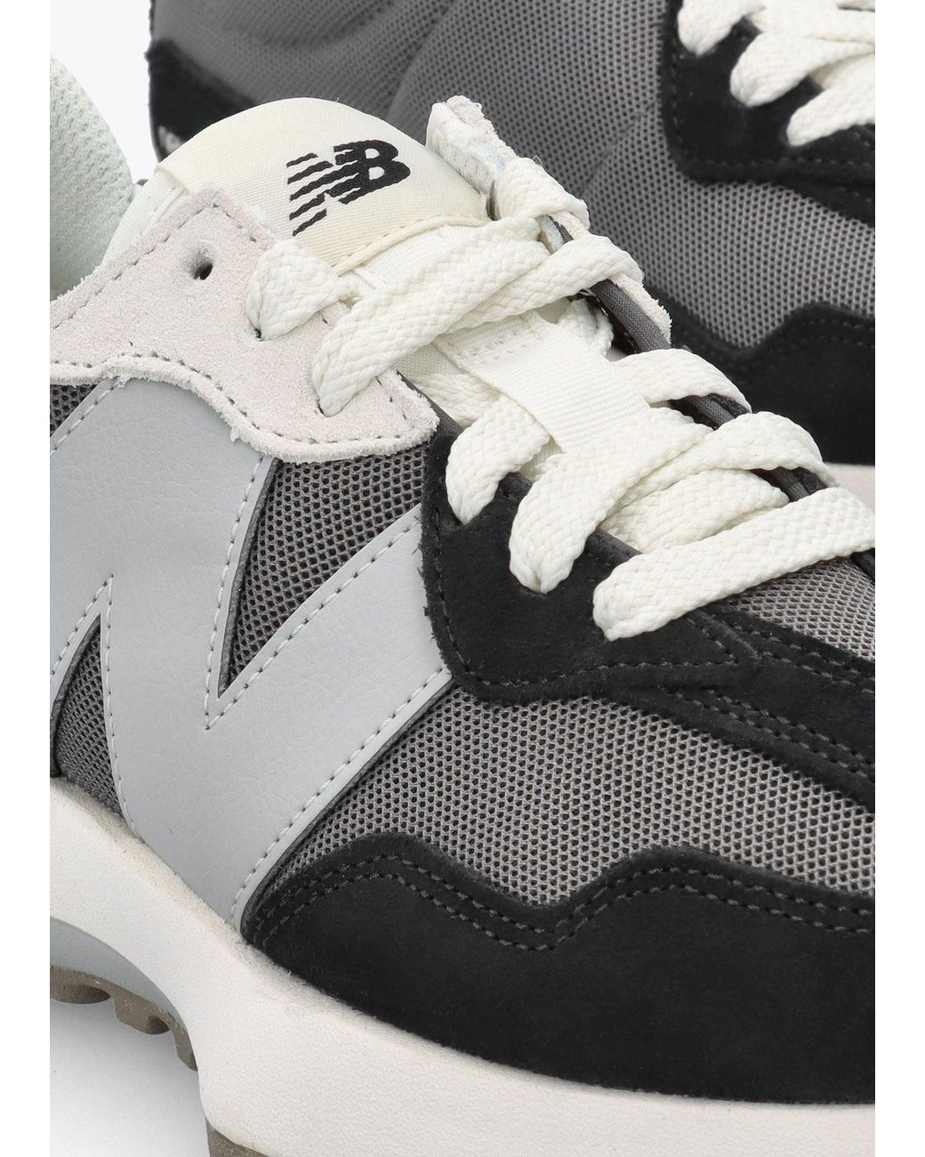 New Balance White 327 & Suede & Mesh Trainers