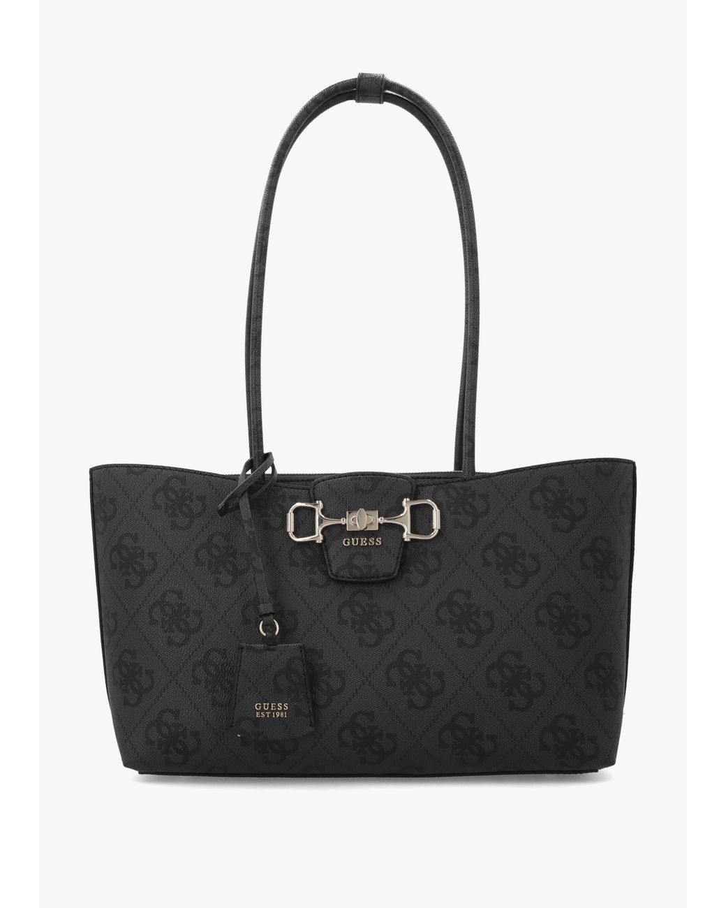 Guess Black Janie Girlfriend Coal Logo Carryall Bag