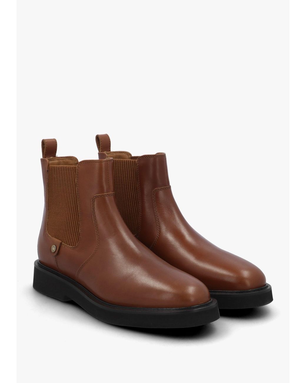 Barbour Brown Delfina Conker Leather Chelsea Boots
