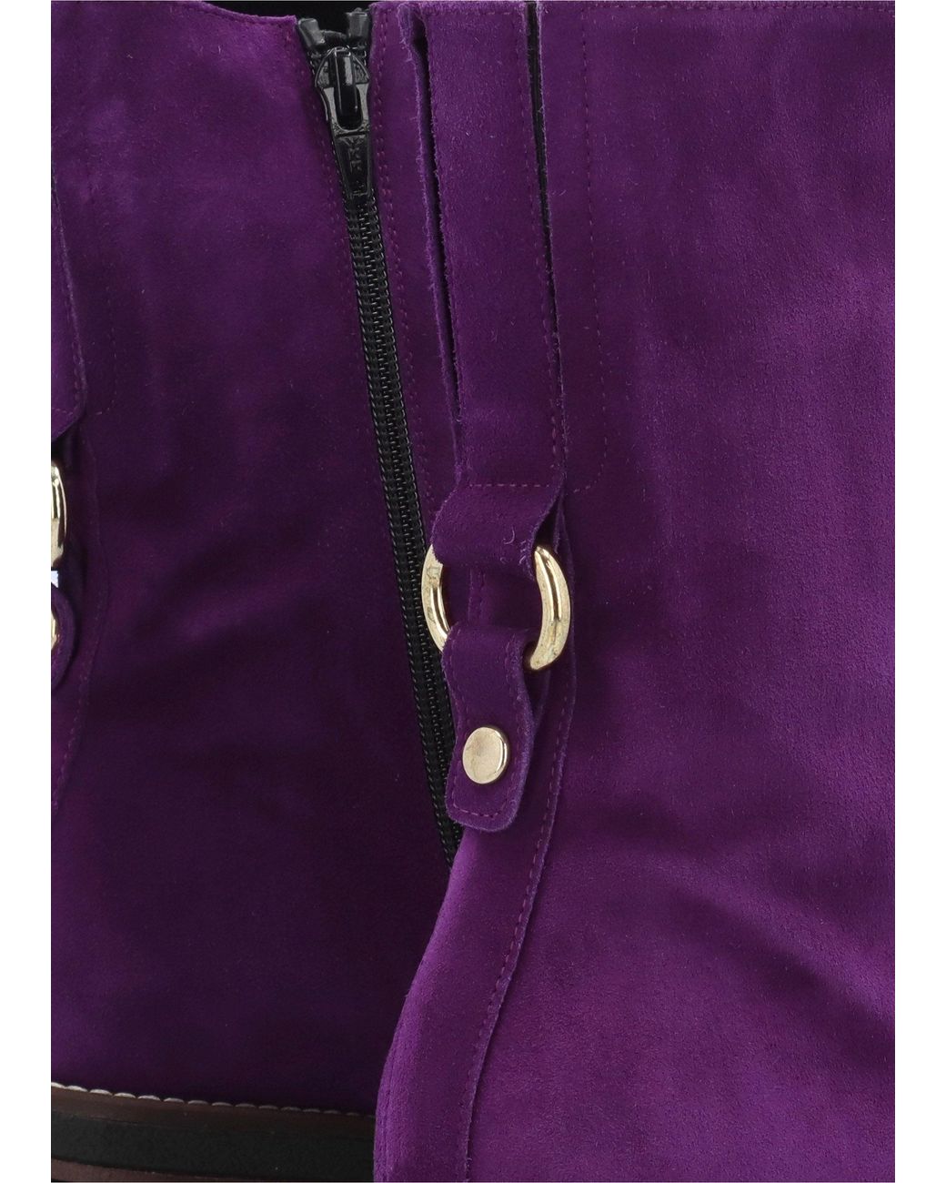 Daniel Purple Block Heel Calf Boots