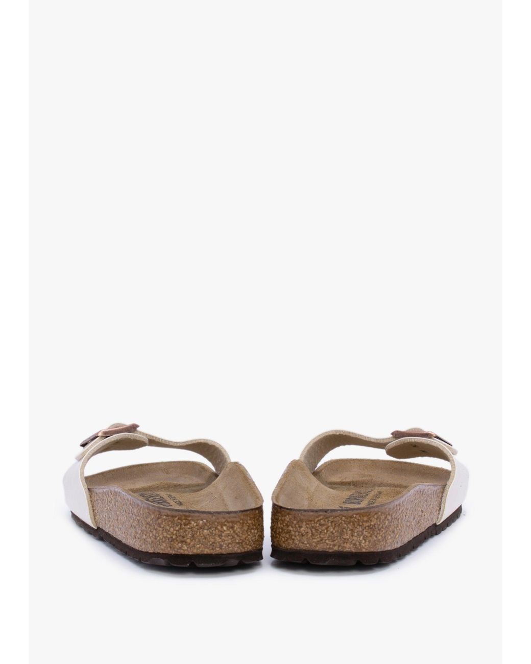 Birkenstock White Madrid Graceful Pearl Birko-Flor Mules
