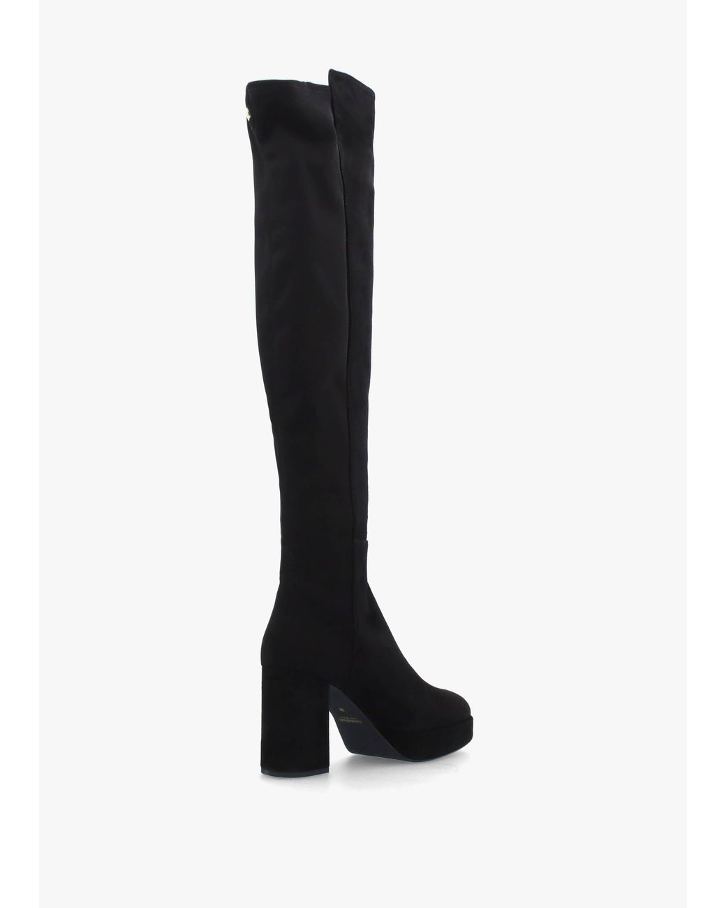 Russell & Bromley Black Honey Block Heeled Platform Over The Knee Boots