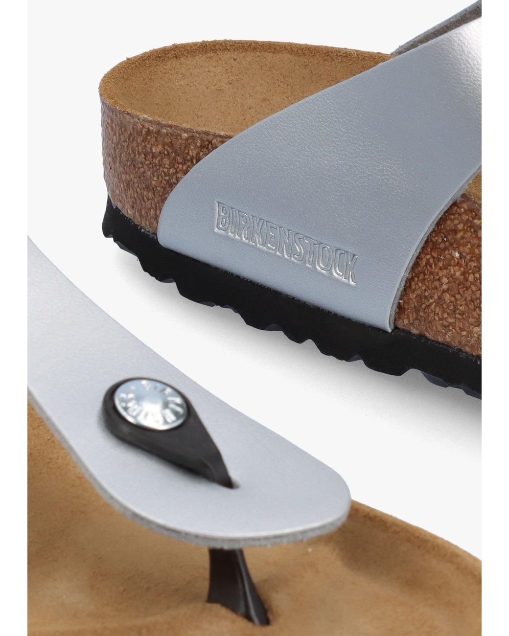 Birkenstock White Gizeh Birko-Flor Sandals