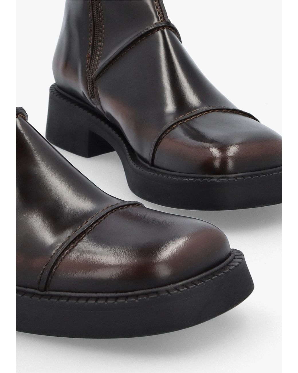 Miista Black Dahlia Dark Square Toe Calf Boots