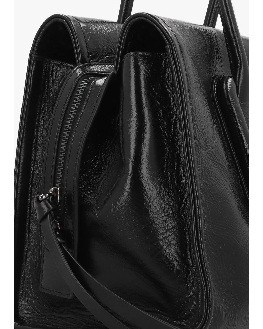 Marc Jacobs Black Babe City Crinkle Leather Tote Bag