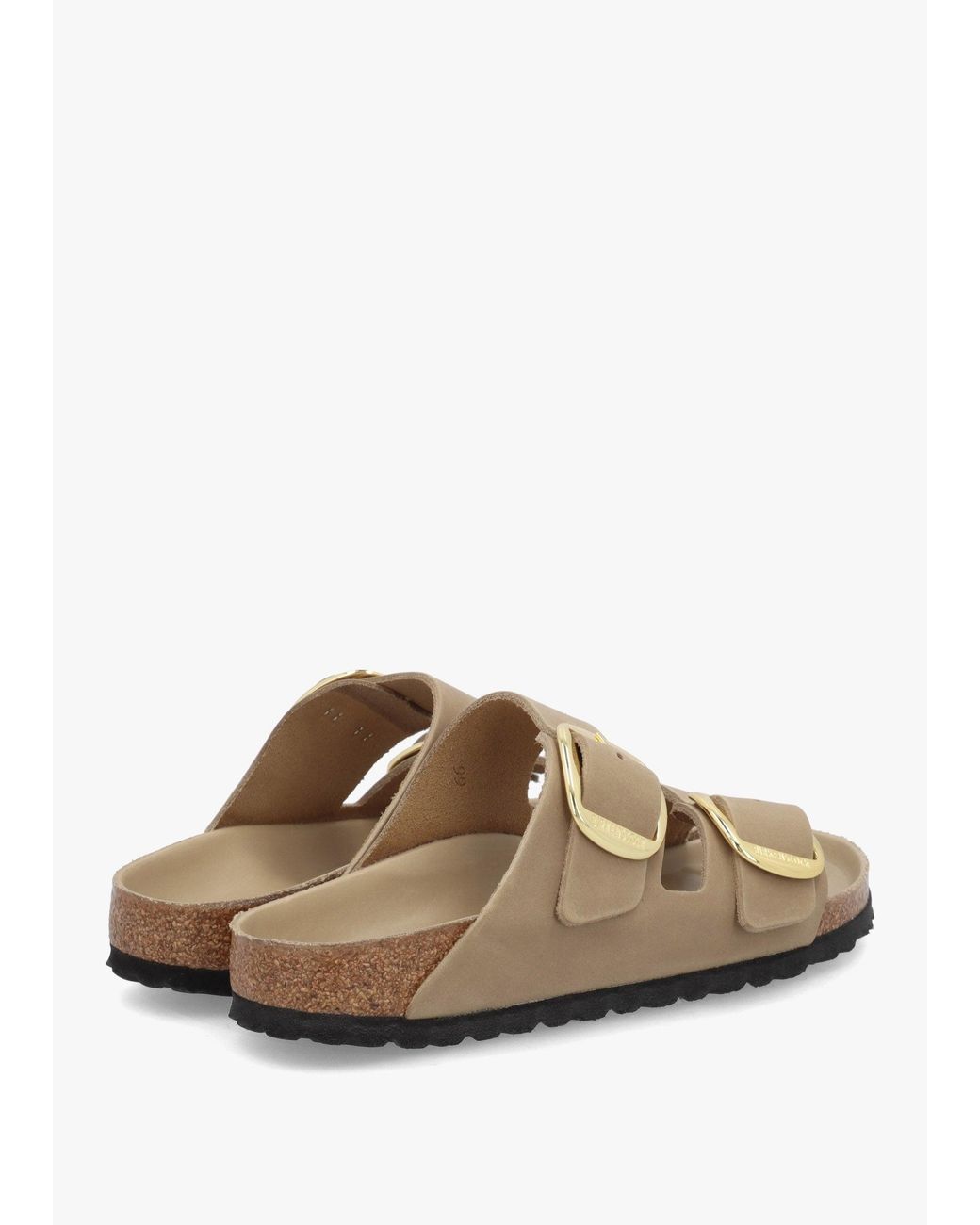 Birkenstock White Arizona Big Buckle Tabacco Oiled Leather Two Bar Mules