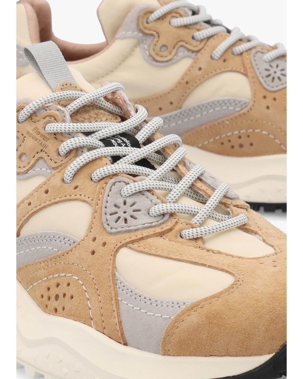Flower Mountain Natural Wave Uni Cream Light Nylon & Suede Trainers