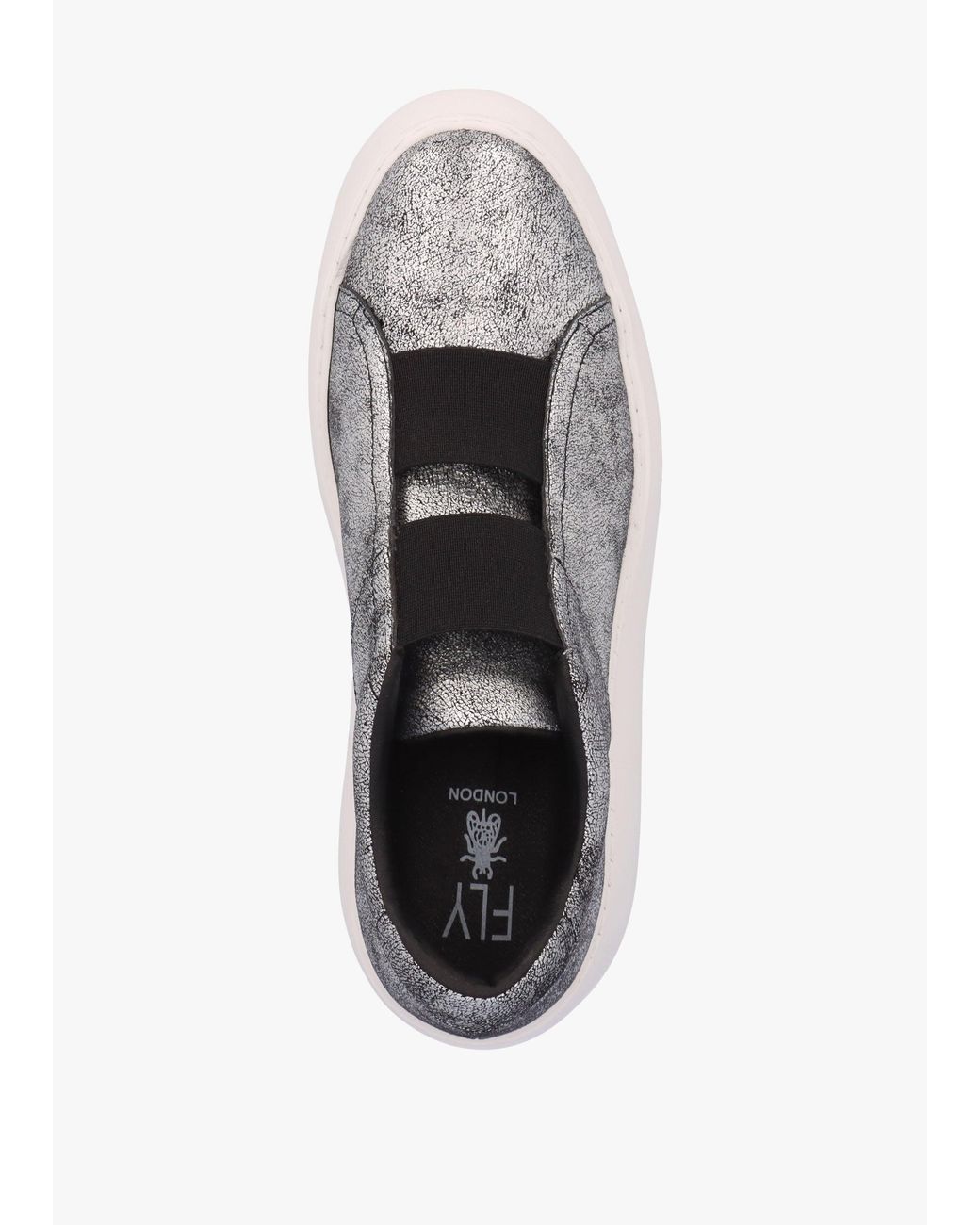 Fly London White Dito Ii Leather Wedge Trainers