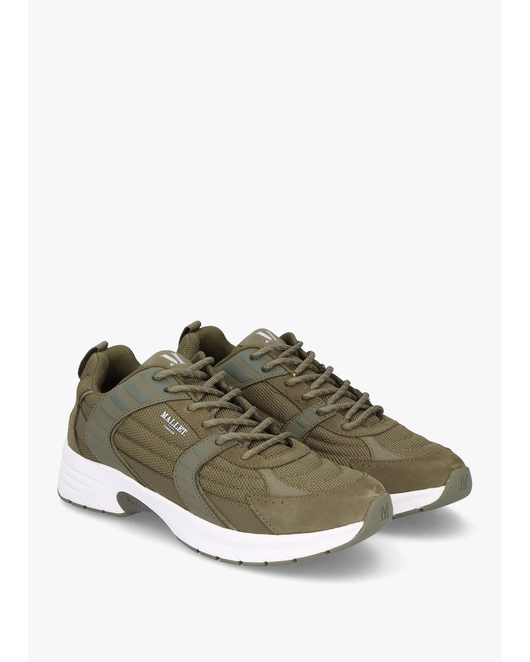 Mallet Green Holloway Reflect Khaki Trainers