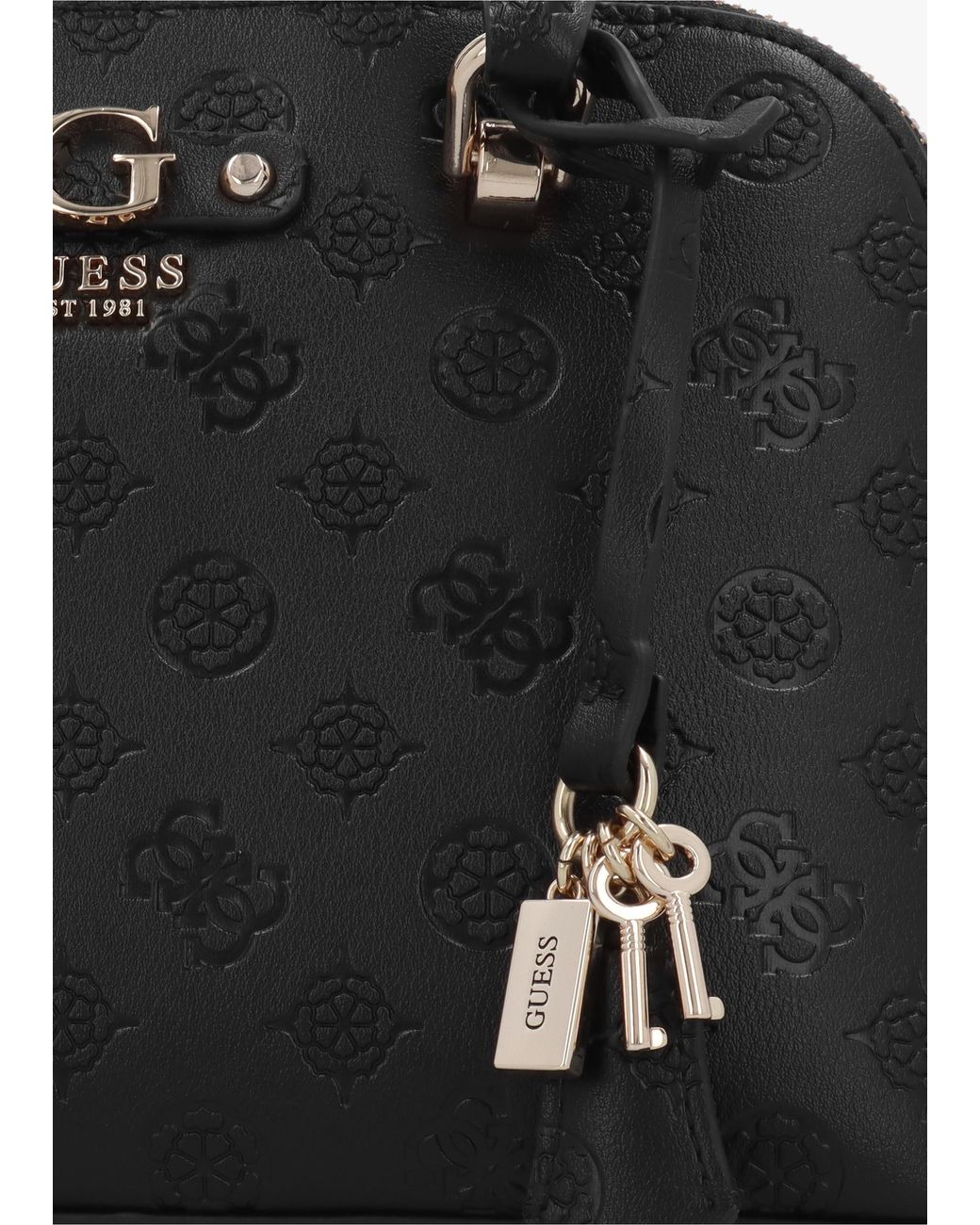 Guess Black Dita Dome Satchel Bag