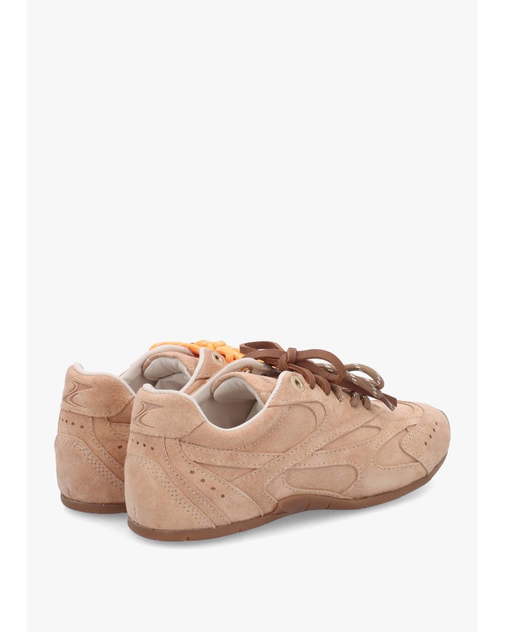 Bronx Brown Myr-Aa Mocha Mousse Suede Low Top Trainers