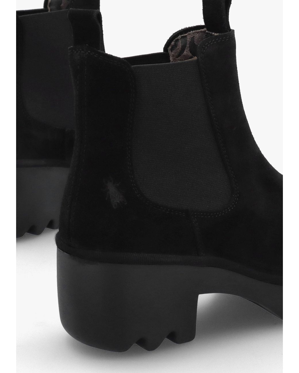 Fly London Black Trig Block Heel Chelsea Boots