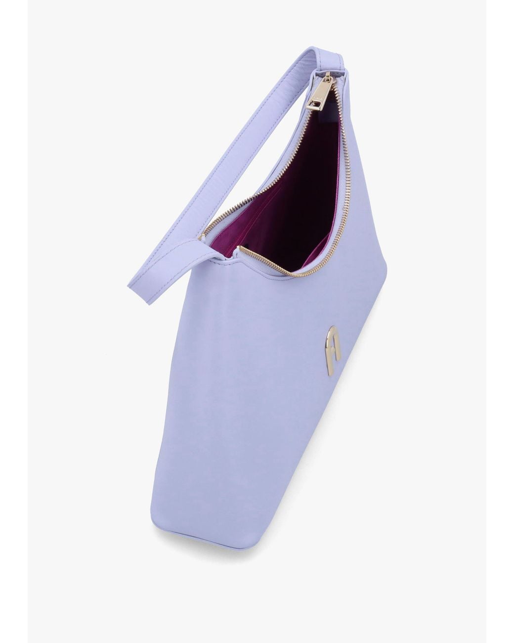 Furla Blue Small Diamante Light Leather Shoulder Bag