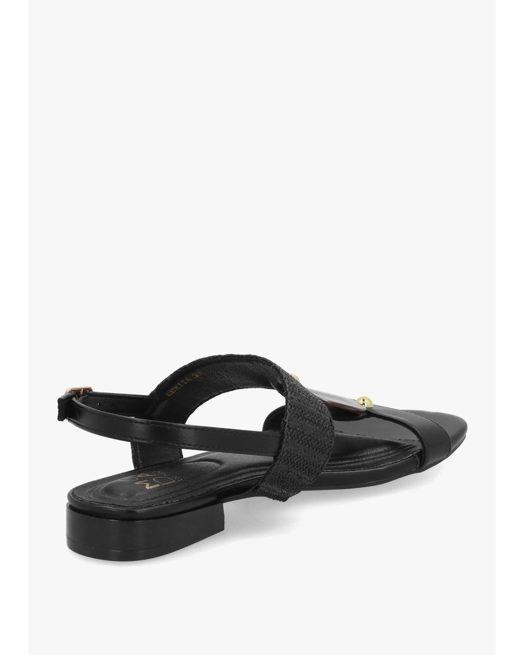 Moda In Pelle White Lexiia Two Bar Flat Sandals