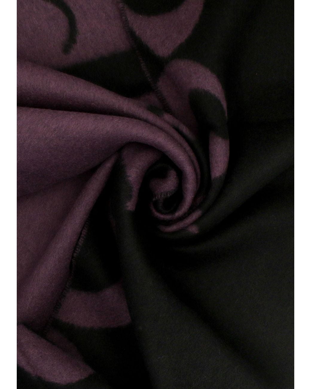 Vivienne Westwood Black Double Face Half Logo Wool Scarf