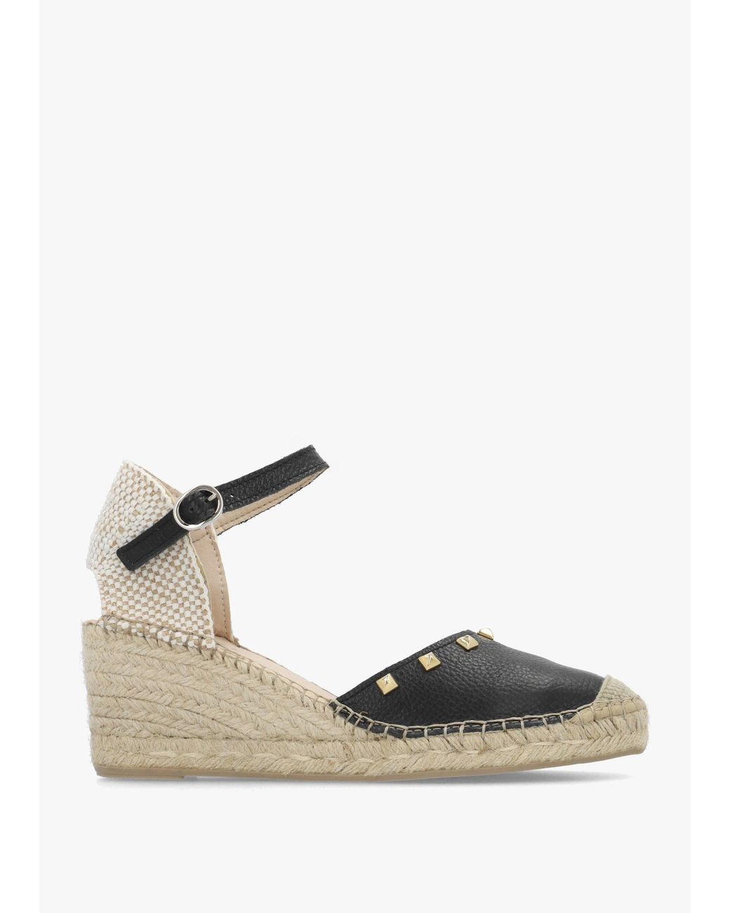 Daniel Multicolor Instud Studded Wedge Espadrilles