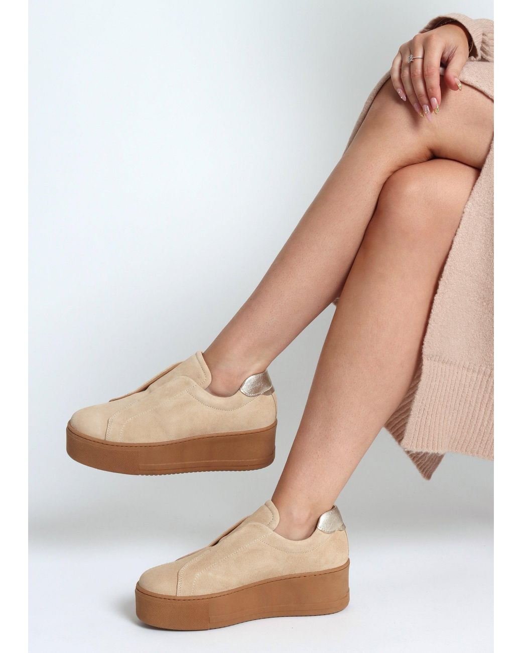 Daniel Multicolor Tred Laceless Flatform Trainers
