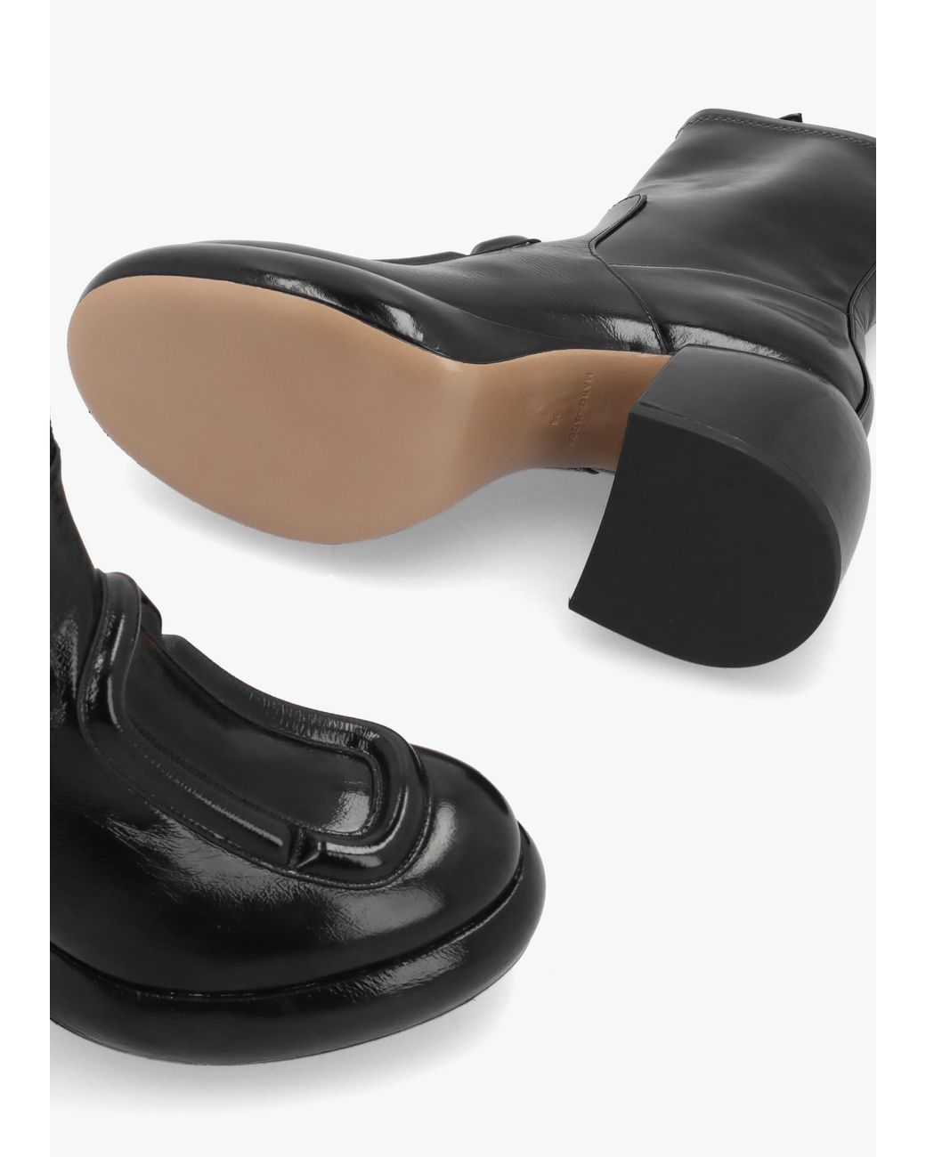 Marc Jacobs Black The Pop J Marc Leather Platform Ankle Boots