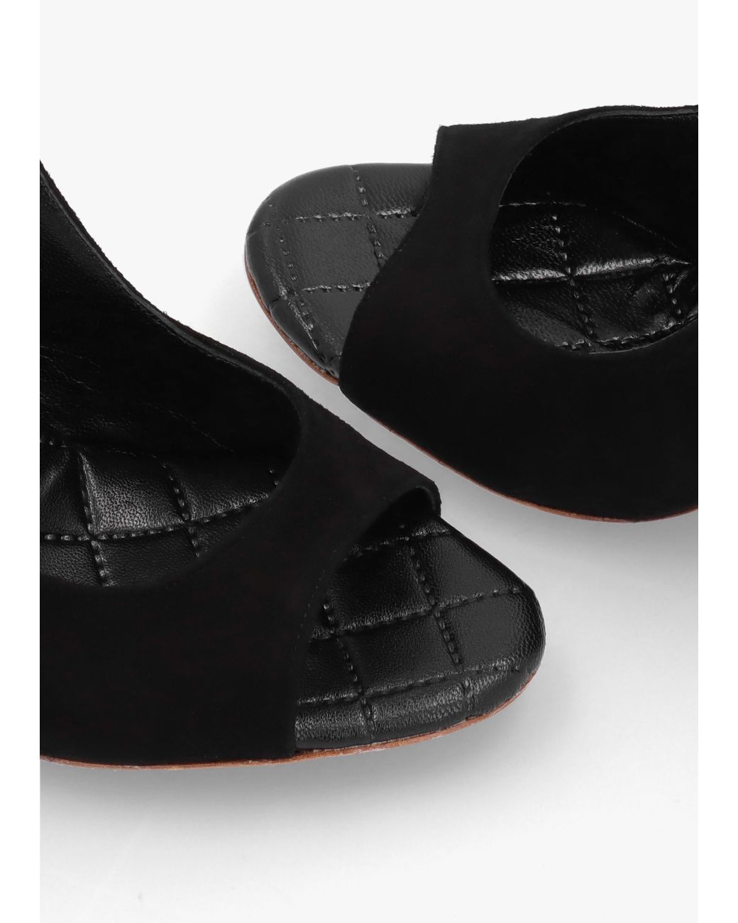 Daniel Margot Black Suede Sculpted Wedge Sandals