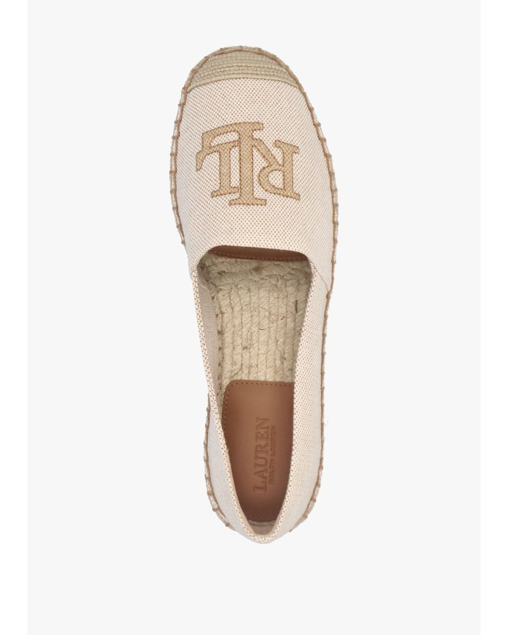 Ralph Lauren Cameryn Ii Natural Buff Canvas Espadrilles