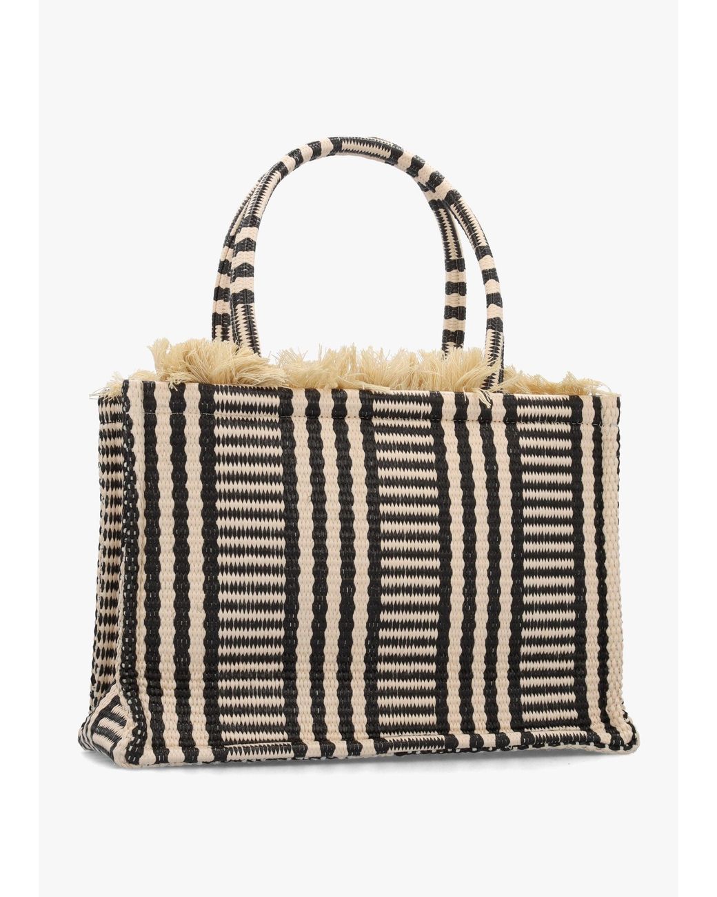 Sorena White One-Of-A-Kind Ammos Multicoloured Straw Tote Bag