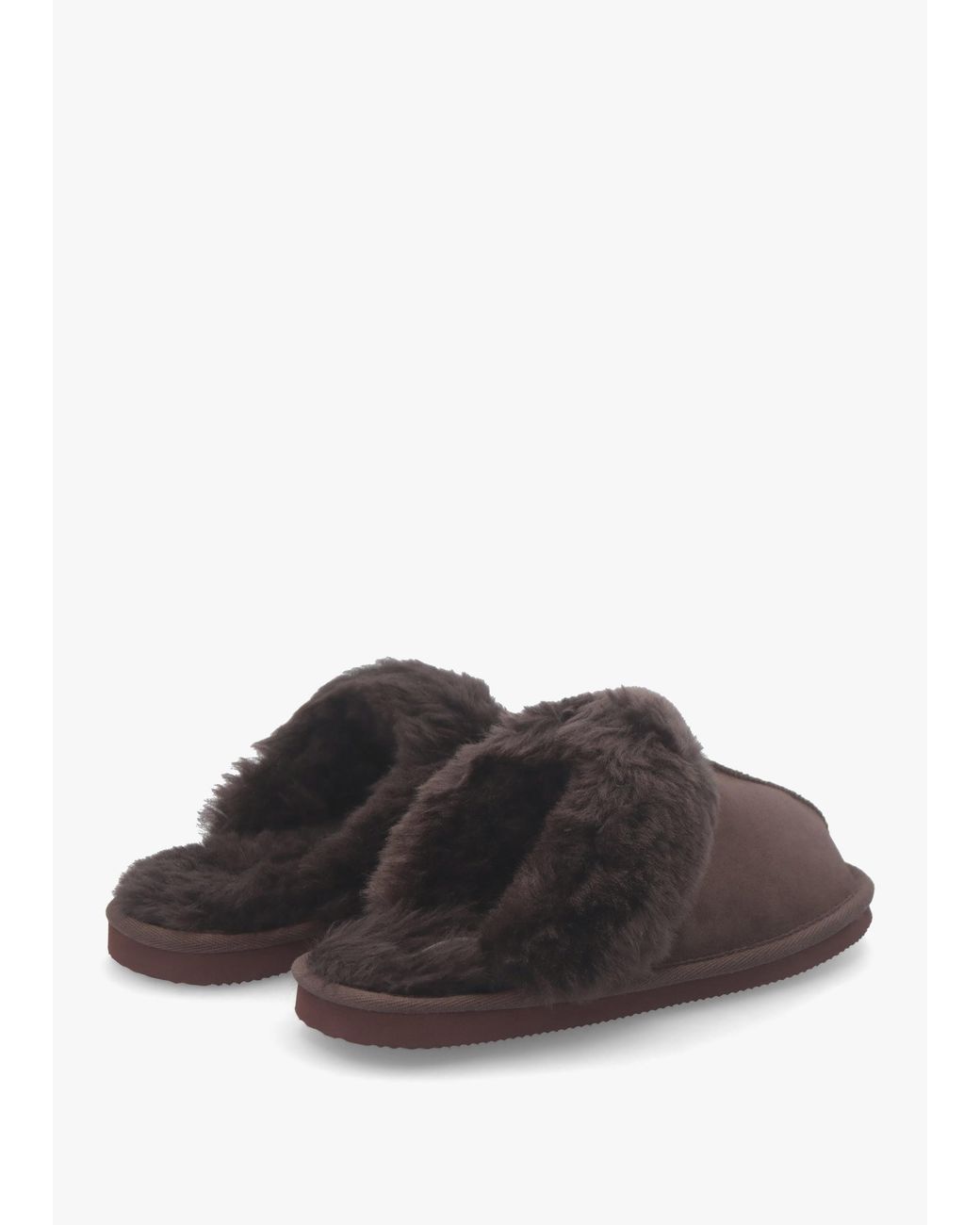 Daniel Brown Shut Sheepskin Twinface Slippers