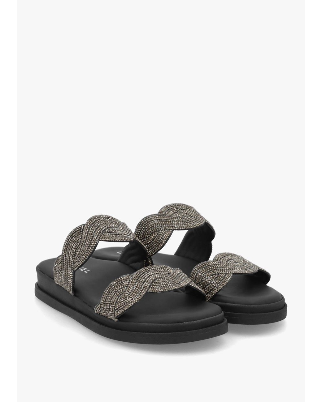 Daniel White Larkle Diamante Swirl Flat Mules