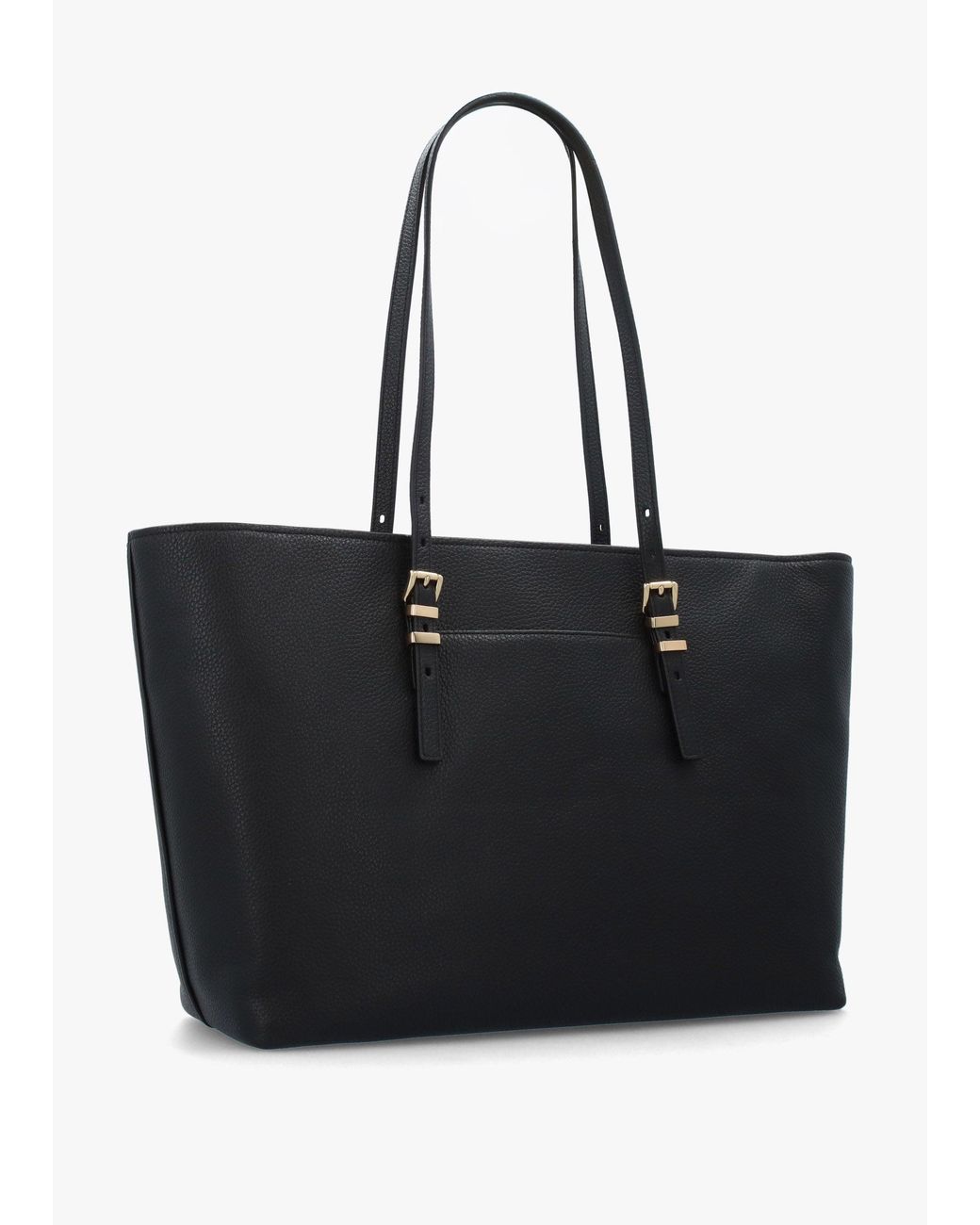 Michael Kors Black Quinn Large Pebbled Leather Tote Bag