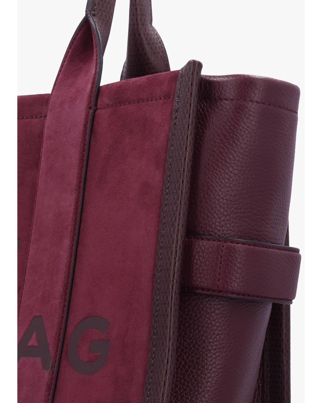 Marc Jacobs Purple The Suede Large Dark Plum Tote Bag