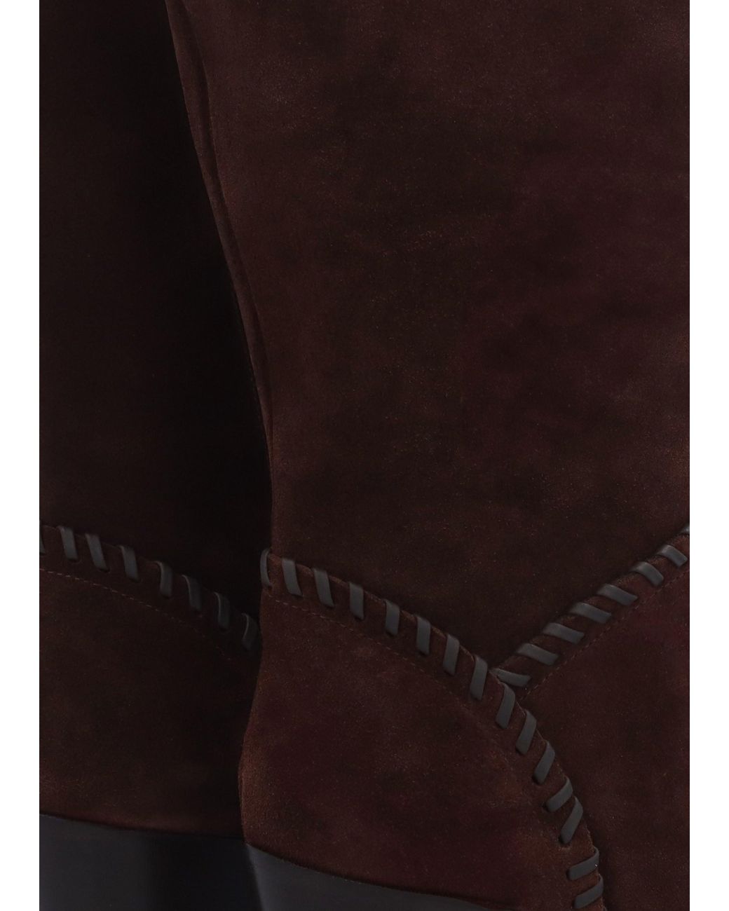 Daniel Brown Nyla Whipstitched Stacked Heel Calf Boots