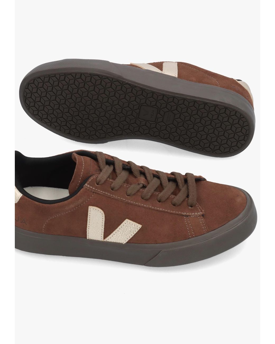 Veja Brown Campo Suede Walnut Plantine Eagle Trainers