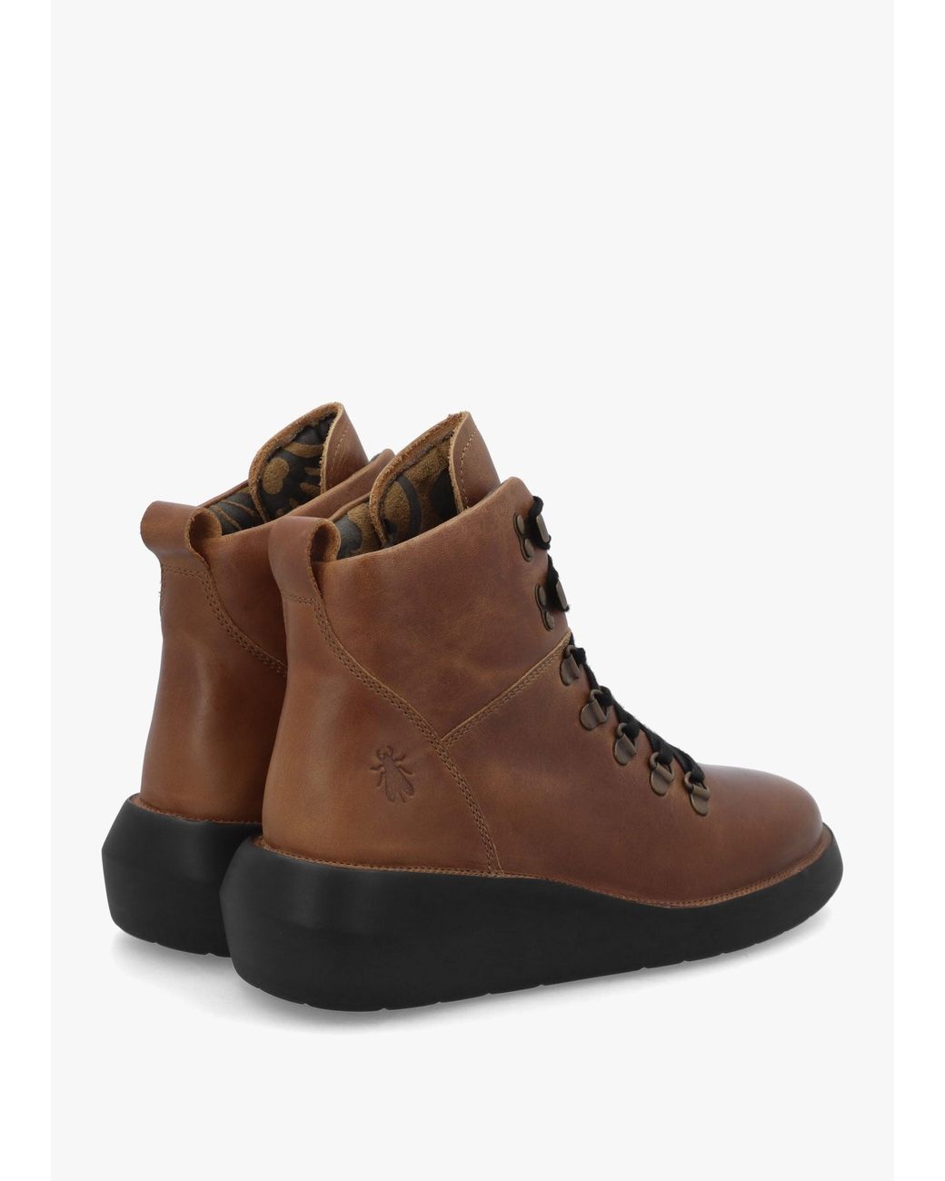 Fly London Brown Bika Hiker Wedge Boots