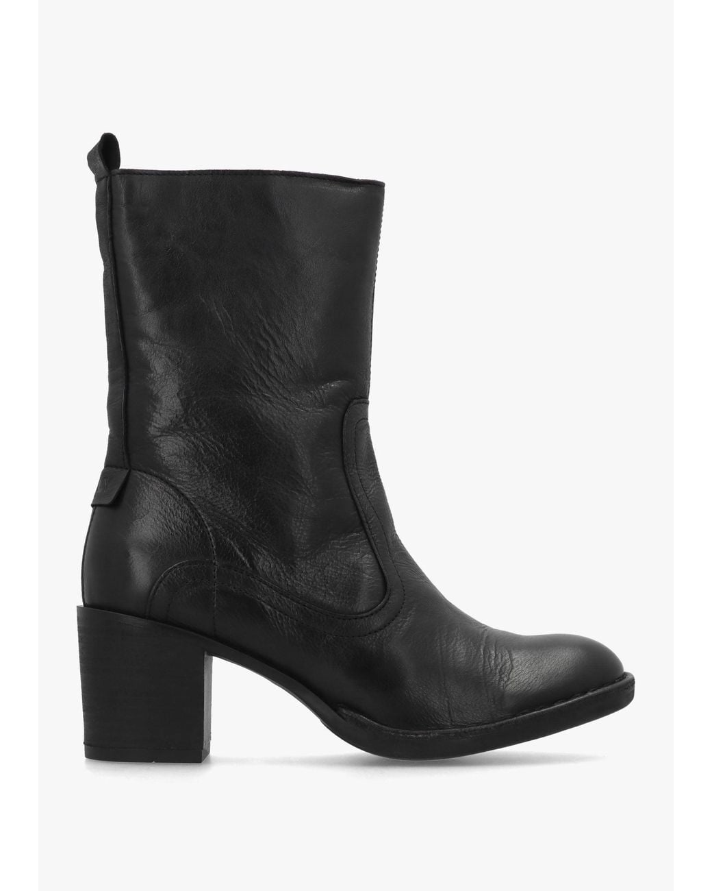 Fly London Black Bore Heeled Calf Boots