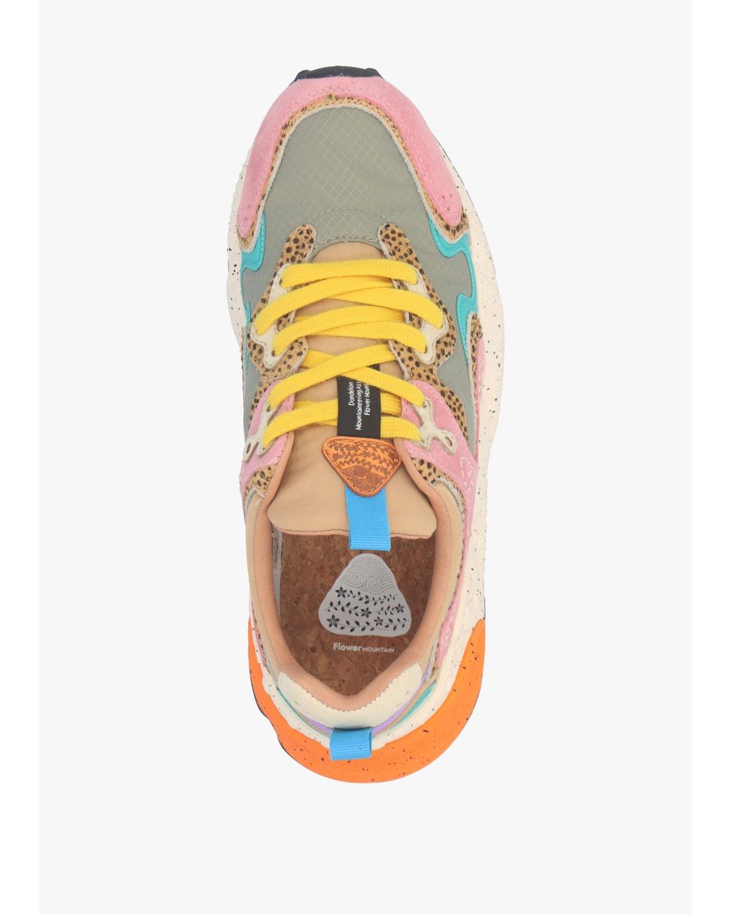 Flower Mountain White Rulis Rose Multi Suede Trainers