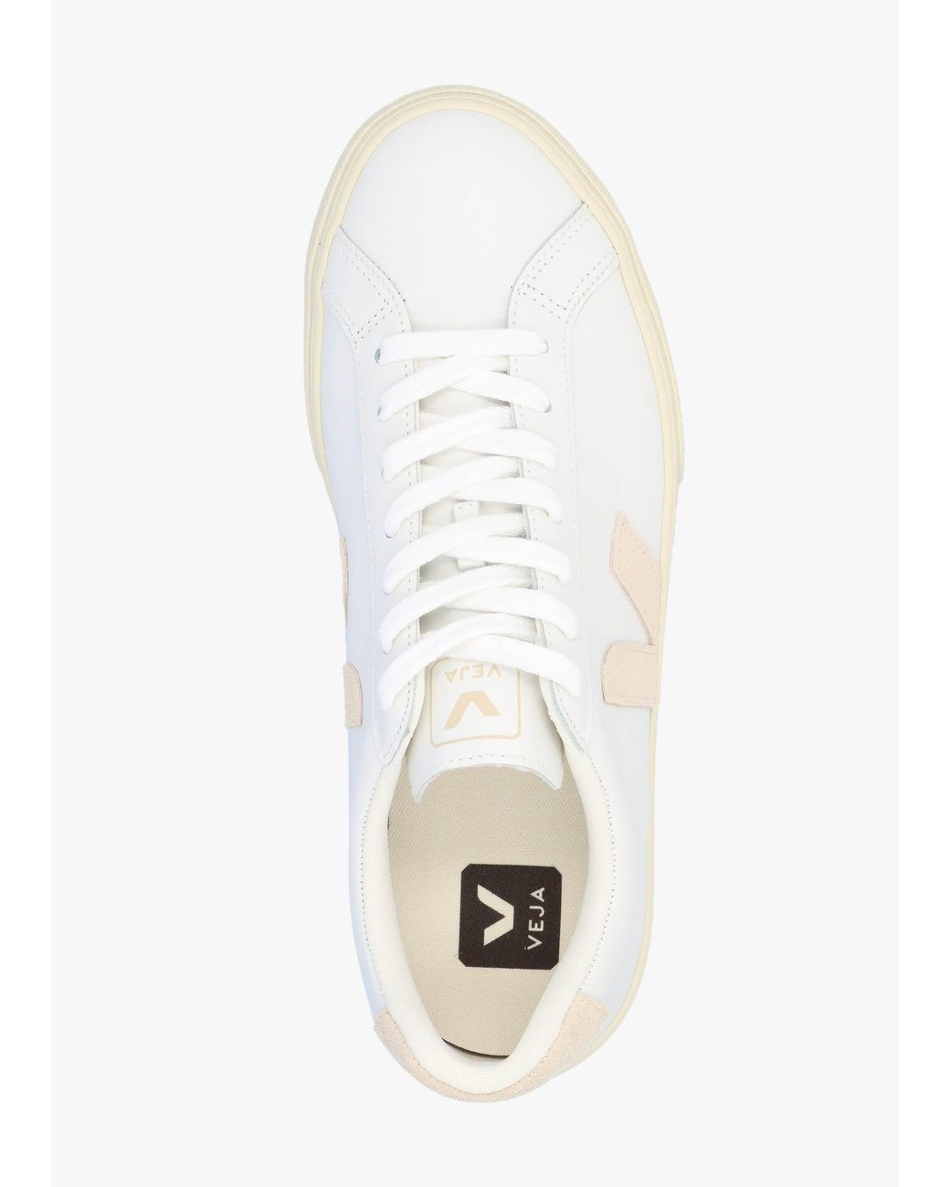 Veja White Esplar Logo Leather Extra Sable Trainers